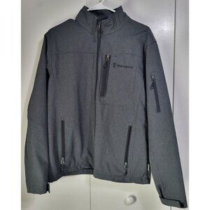 FREE COUNTRY Men's SZ Small Gray Black Water Resistant Jacket